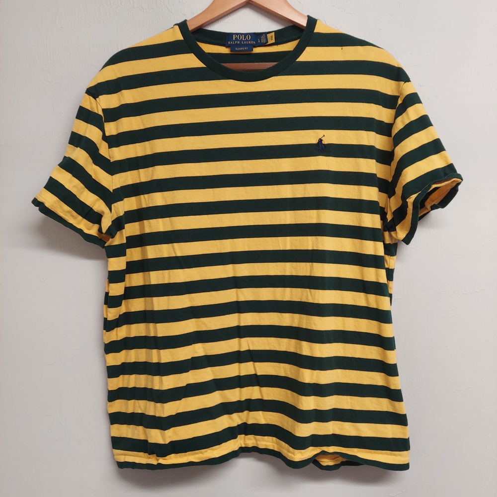 Polo by Ralph Lauren Yellow and Green Short Sleeve Tee